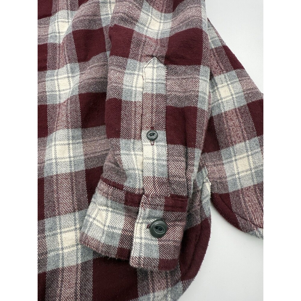 G.H. Bass & CO Sherpa Lined Flannel Jacket Size XS Red/Burgandy Plaid Women's - Picture 7 of 11